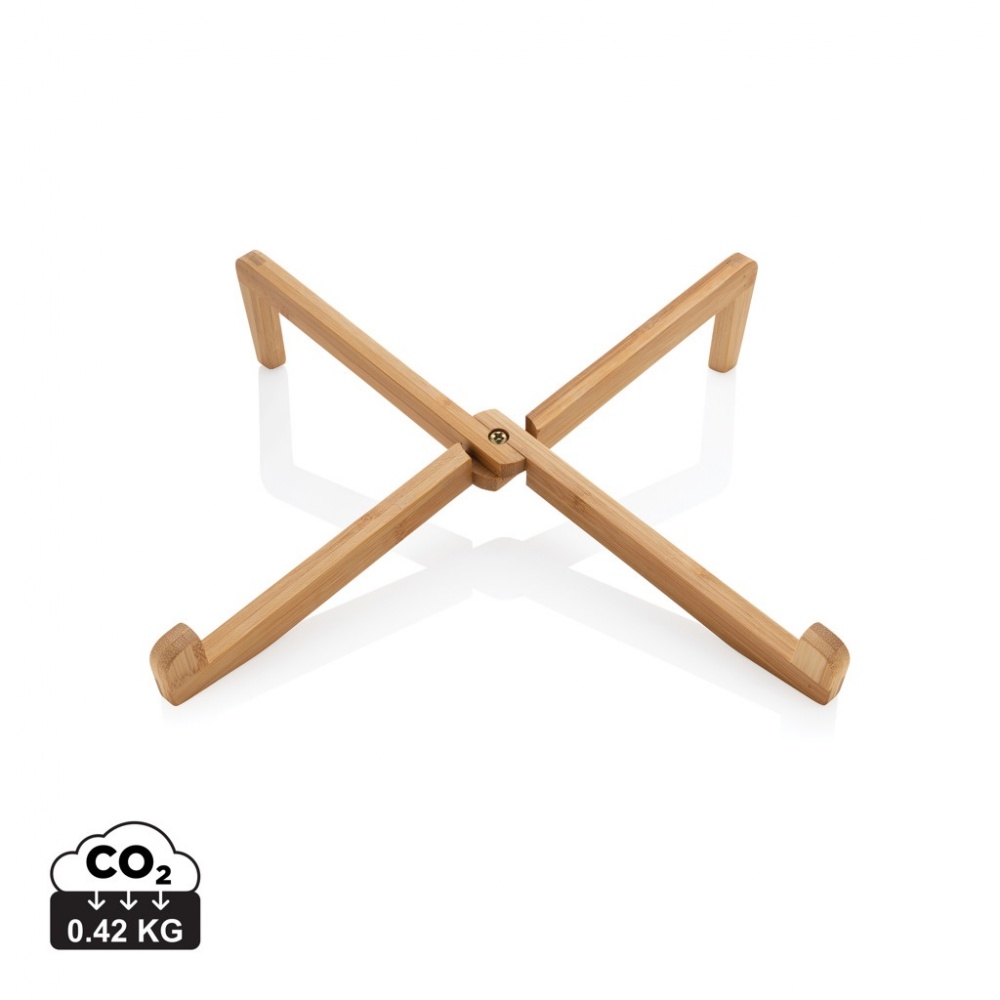 Logotrade promotional products photo of: Bamboo portable laptop stand