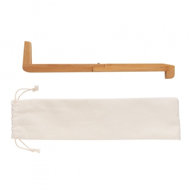 Logo trade promotional item photo of: Bamboo portable laptop stand