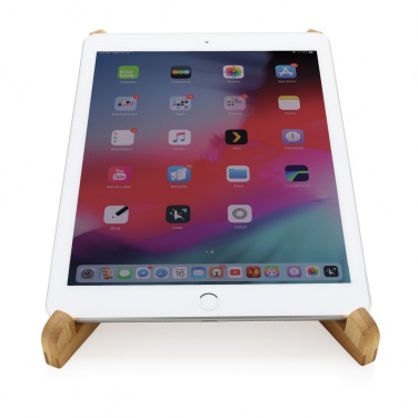 Logo trade advertising products image of: Bamboo portable laptop stand