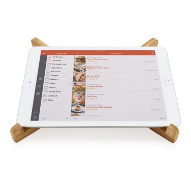 Logotrade promotional product image of: Bamboo portable laptop stand