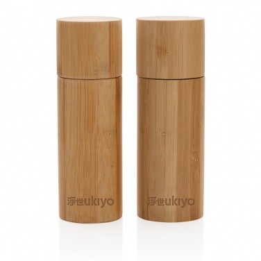 Logotrade promotional product image of: Ukiyo bamboo salt and pepper mill set