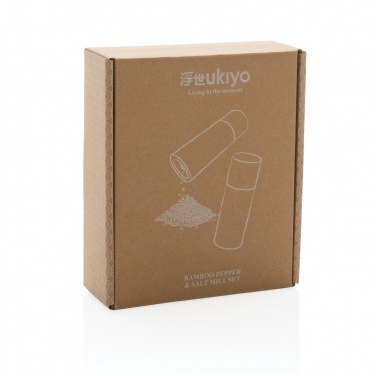 Logotrade promotional gift image of: Ukiyo bamboo salt and pepper mill set
