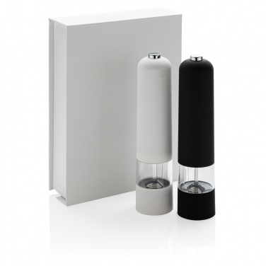 Logo trade promotional merchandise image of: Electric pepper and salt mill set