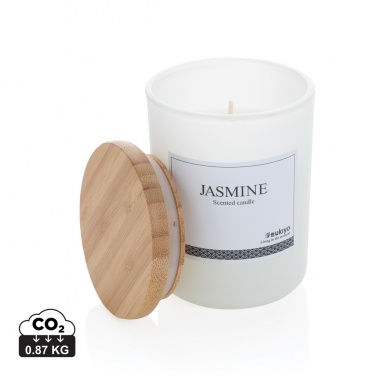 Logotrade promotional gift picture of: Ukiyo deluxe scented candle with bamboo lid
