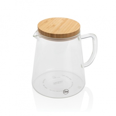 Logotrade business gifts photo of: Ukiyo borosilicate glass carafe with bamboo lid 1.2L