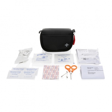 Logo trade promotional gifts image of: RCS recycled nubuck PU pouch first aid set mailable