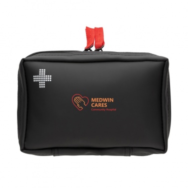 Logo trade promotional products image of: RCS recycled nubuck PU pouch  first aid set