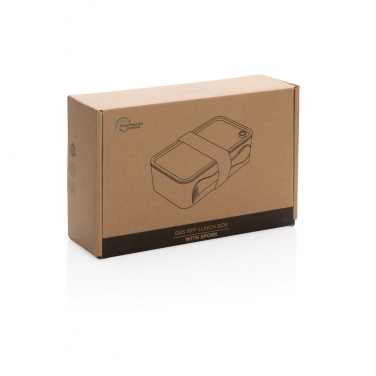 Logo trade advertising product photo of: GRS recycled PP lunch box with spork