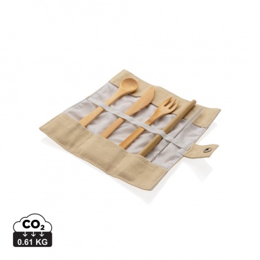 Logotrade promotional giveaway picture of: Reusable bamboo travel cutlery set