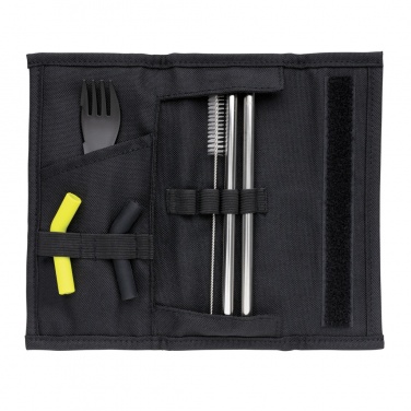 Logotrade corporate gifts photo of: Tierra 2pcs straw and cutlery set in pouch