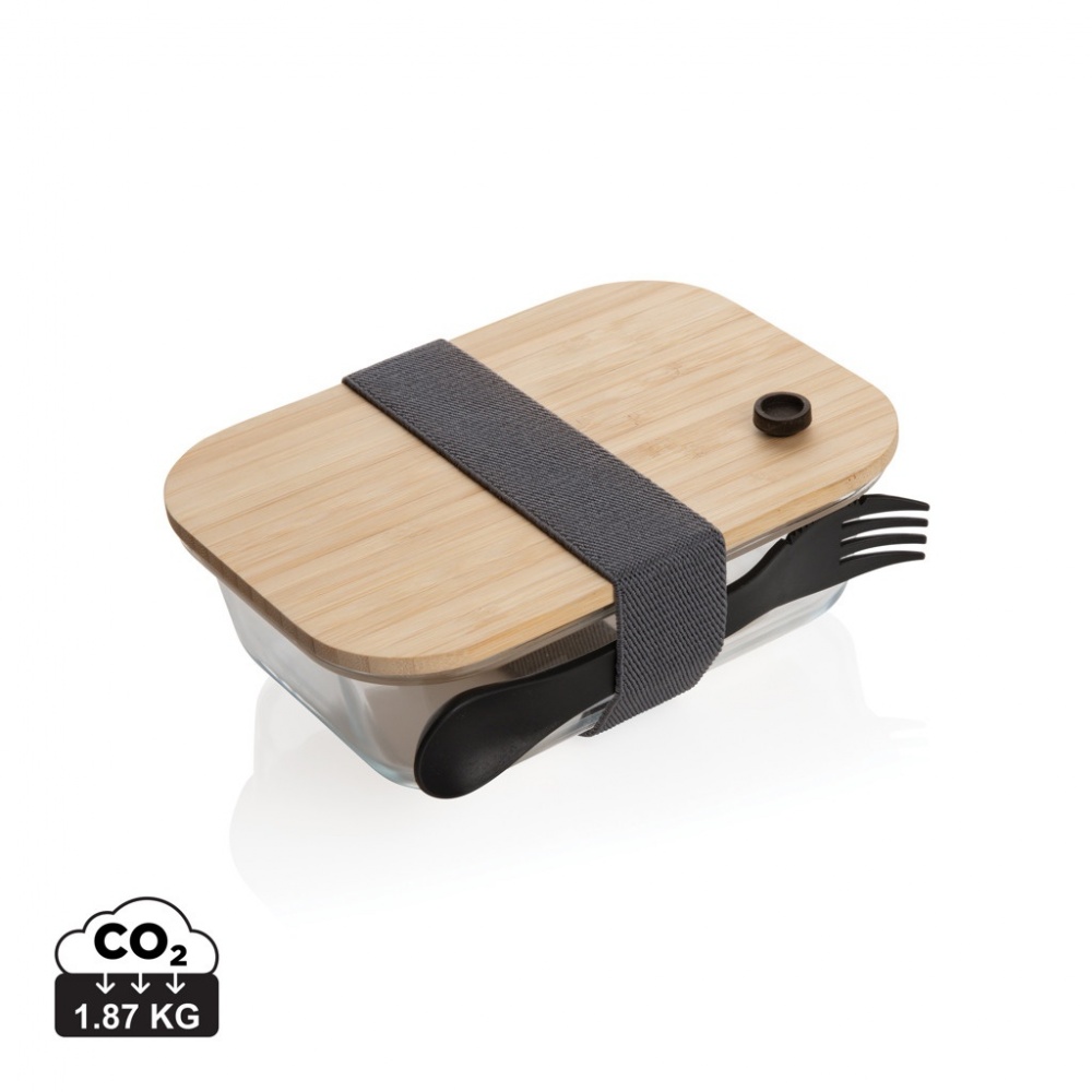 Logotrade promotional items photo of: Glass lunchbox with bamboo lid