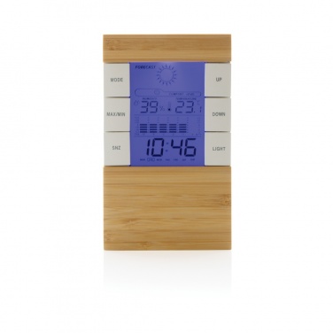 Logotrade promotional item image of: Utah RCS rplastic and bamboo weather station