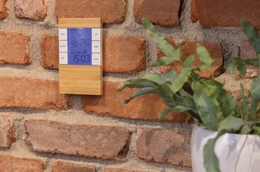 Logotrade promotional item image of: Utah RCS rplastic and bamboo weather station