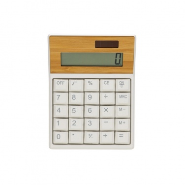 Logo trade promotional gifts picture of: Utah RCS recycled plastic and  bamboo calculator
