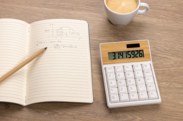 Logotrade advertising product image of: Utah RCS recycled plastic and  bamboo calculator