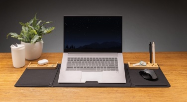 Logotrade promotional giveaway image of: Impact AWARE RPET Foldable desk organizer with laptop stand