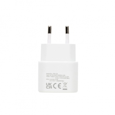 Logo trade promotional gifts picture of: Boost RCS reycled PET 20W type C 2 pcs charging set