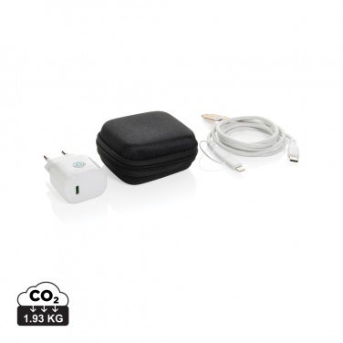 Logotrade promotional item picture of: Boost RCS reycled PET 20W type C 2 pcs charging set