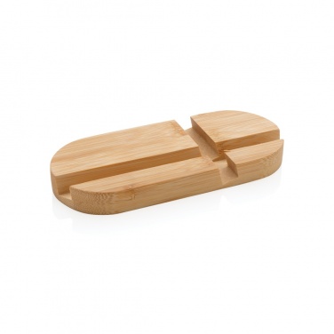 Logo trade business gift photo of: Bamboo tablet and phone holder