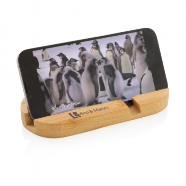 Logo trade corporate gifts image of: Bamboo tablet and phone holder