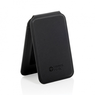 Logo trade advertising products image of: Magstand RCS recycled PU magnetic phone wallet with stand