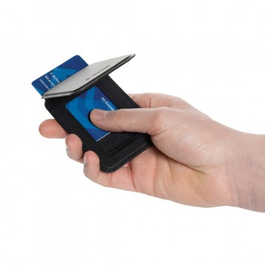 Logo trade advertising products image of: Magstand RCS recycled PU magnetic phone wallet with stand