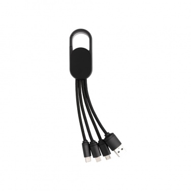 Logotrade advertising product picture of: 4-in-1 cable with carabiner clip