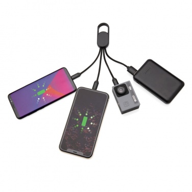 Logotrade promotional merchandise image of: 4-in-1 cable with carabiner clip