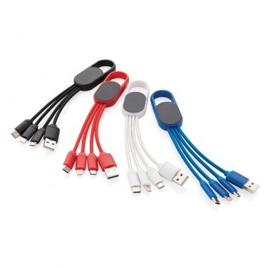 Logo trade promotional product photo of: 4-in-1 cable with carabiner clip