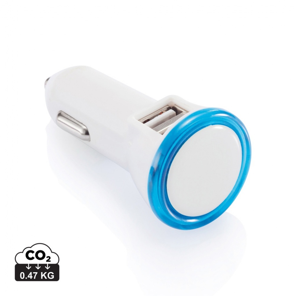 Logo trade promotional gift photo of: Powerful dual port car charger