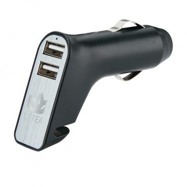 Logotrade promotional item picture of: Dual port car charger with belt cutter and hammer