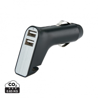Logotrade promotional giveaways photo of: Dual port car charger with belt cutter and hammer