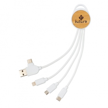 Logo trade promotional items image of: RCS recycled plastic Ontario 6-in-1 round cable