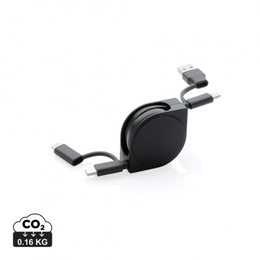 Logotrade promotional item picture of: RCS standard recycled plastic and TPE 6-in-1 cable