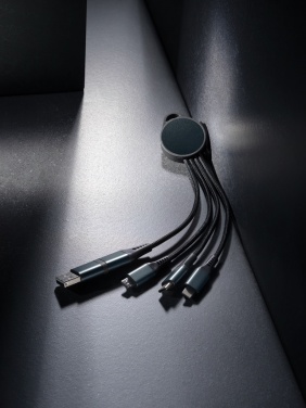 Logo trade corporate gifts image of: Terra RCS recycled aluminium 6-in-1 charging cable