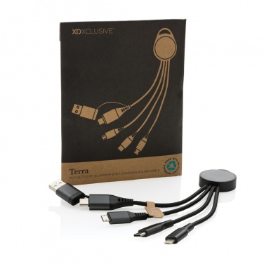 Logotrade promotional products photo of: Terra RCS recycled aluminium 6-in-1 charging cable