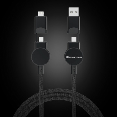 Logo trade promotional giveaway photo of: Oakland RCS recycled plastic 6-in-1 fast charging 45W cable