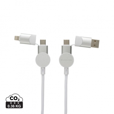 Logotrade promotional items photo of: Oakland RCS recycled plastic 6-in-1 fast charging 45W cable