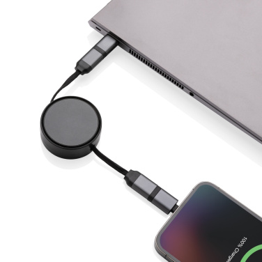 Logo trade promotional items image of: Terra RCS recycled aluminium retractable 6 in 1 cable