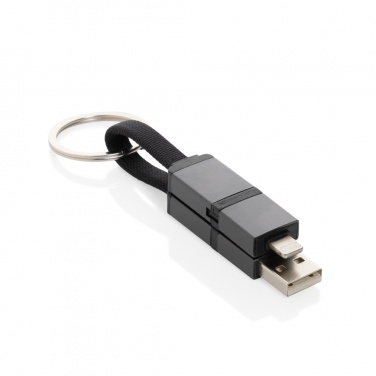 Logotrade corporate gift image of: Terra recycled aluminum 4 in 1 60W fast charging cable
