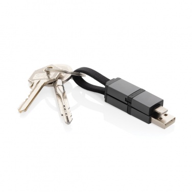 Logotrade corporate gift picture of: Terra recycled aluminum 4 in 1 60W fast charging cable
