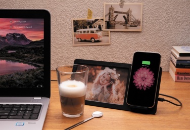 Logo trade promotional item photo of: 5W Wireless charger and photo frame