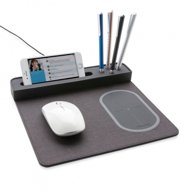 Logo trade promotional gift photo of: Air mousepad with 5W wireless charging and USB