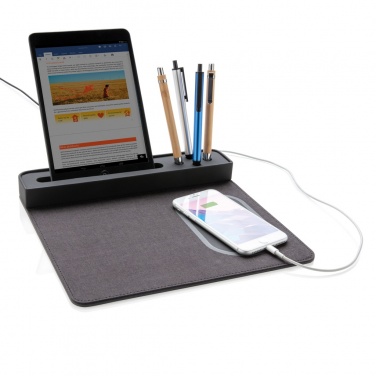 Logo trade promotional giveaway photo of: Air mousepad with 5W wireless charging and USB
