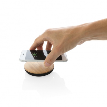 Logo trade corporate gifts image of: Bamboo X 5W wireless charger