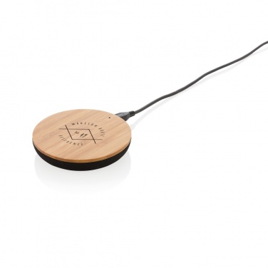 Logo trade promotional products image of: Bamboo X 5W wireless charger