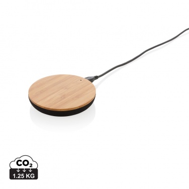 Logo trade promotional giveaways picture of: Bamboo X 5W wireless charger