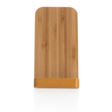 Logo trade promotional giveaway photo of: Bamboo 5W wireless charging stand