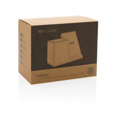 Logotrade promotional merchandise photo of: Calgary bamboo 10W wireless charger