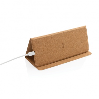 Logotrade promotional giveaway image of: 10W wireless charging cork mousepad and stand